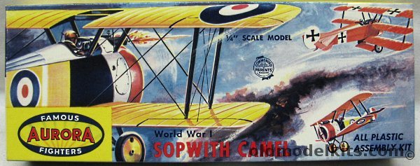 Aurora 1/48 Sopwith Camel, 102-79 plastic model kit